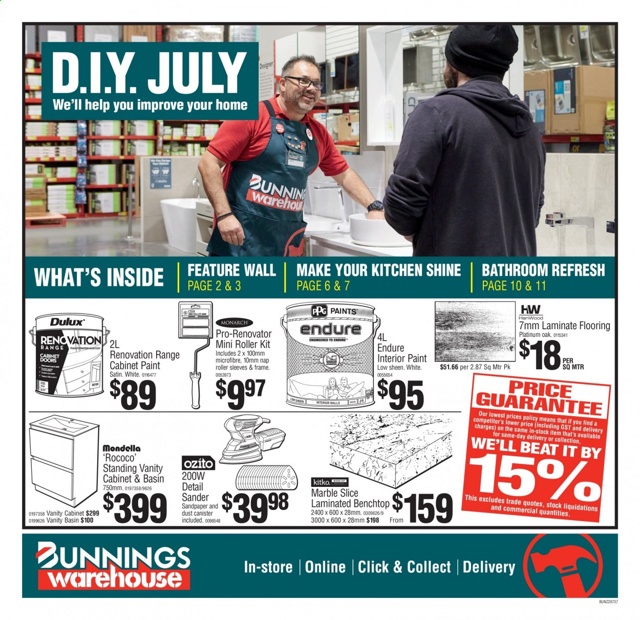 Bunnings Warehouse mailer  - 01.07.2021 - 31.07.2021. Page 1.