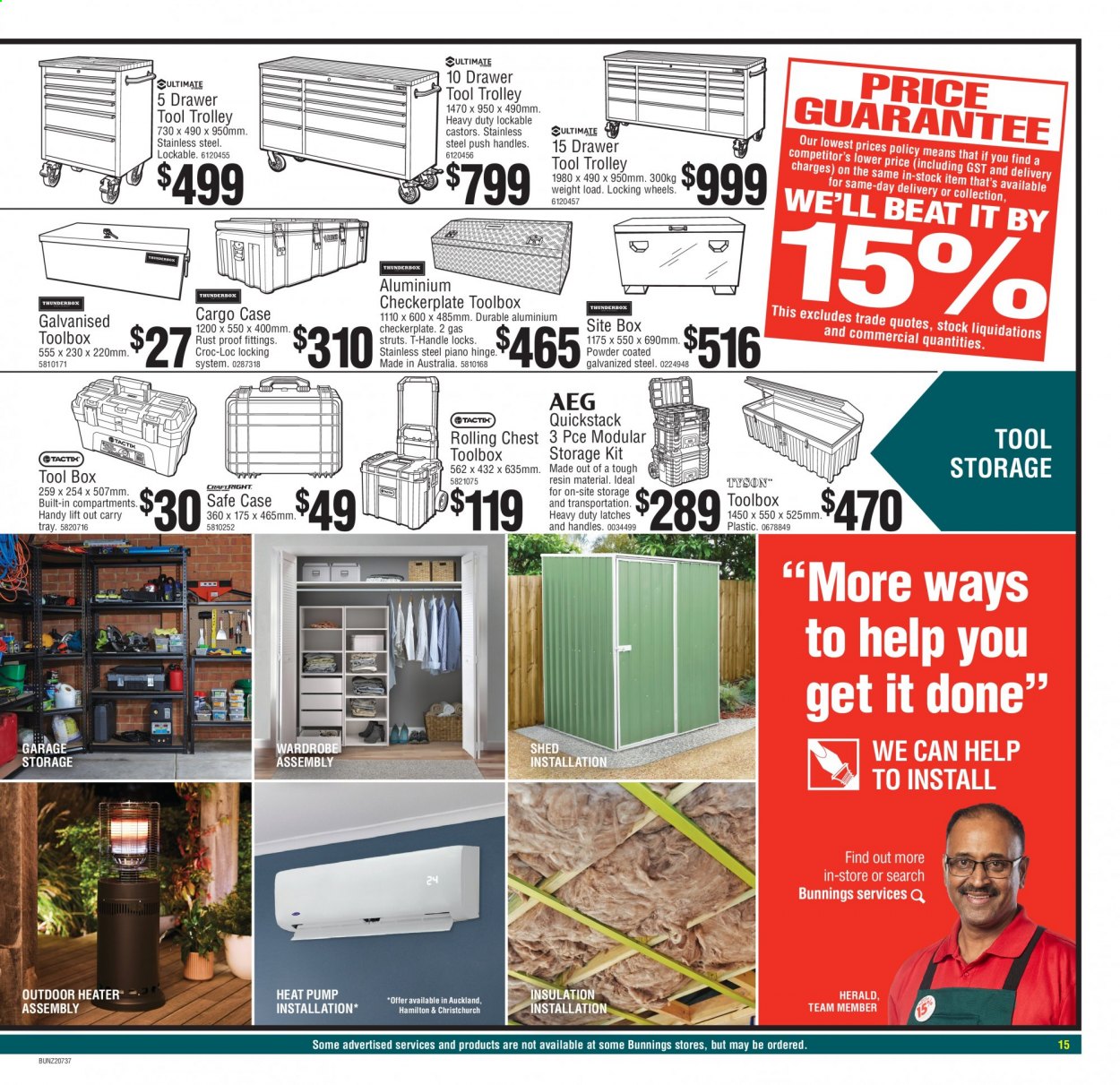 Bunnings Warehouse mailer  - 01.07.2021 - 31.07.2021. Page 15.