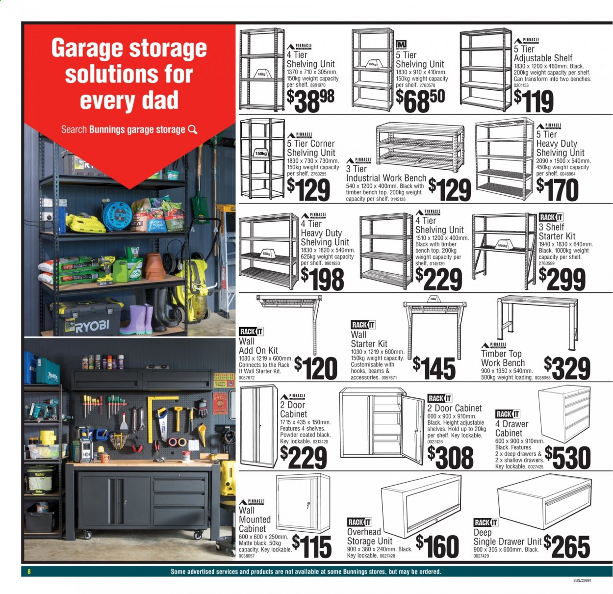 Bunnings Warehouse mailer  - 24.08.2021 - 05.09.2021. Page 8.