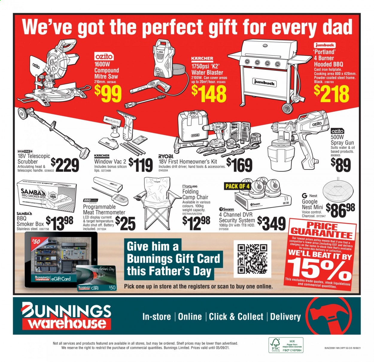 Bunnings Warehouse mailer  - 24.08.2021 - 05.09.2021. Page 24.