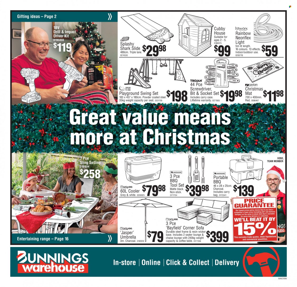 Bunnings Warehouse mailer  - 29.12.2021 - 29.12.2021. Page 1.