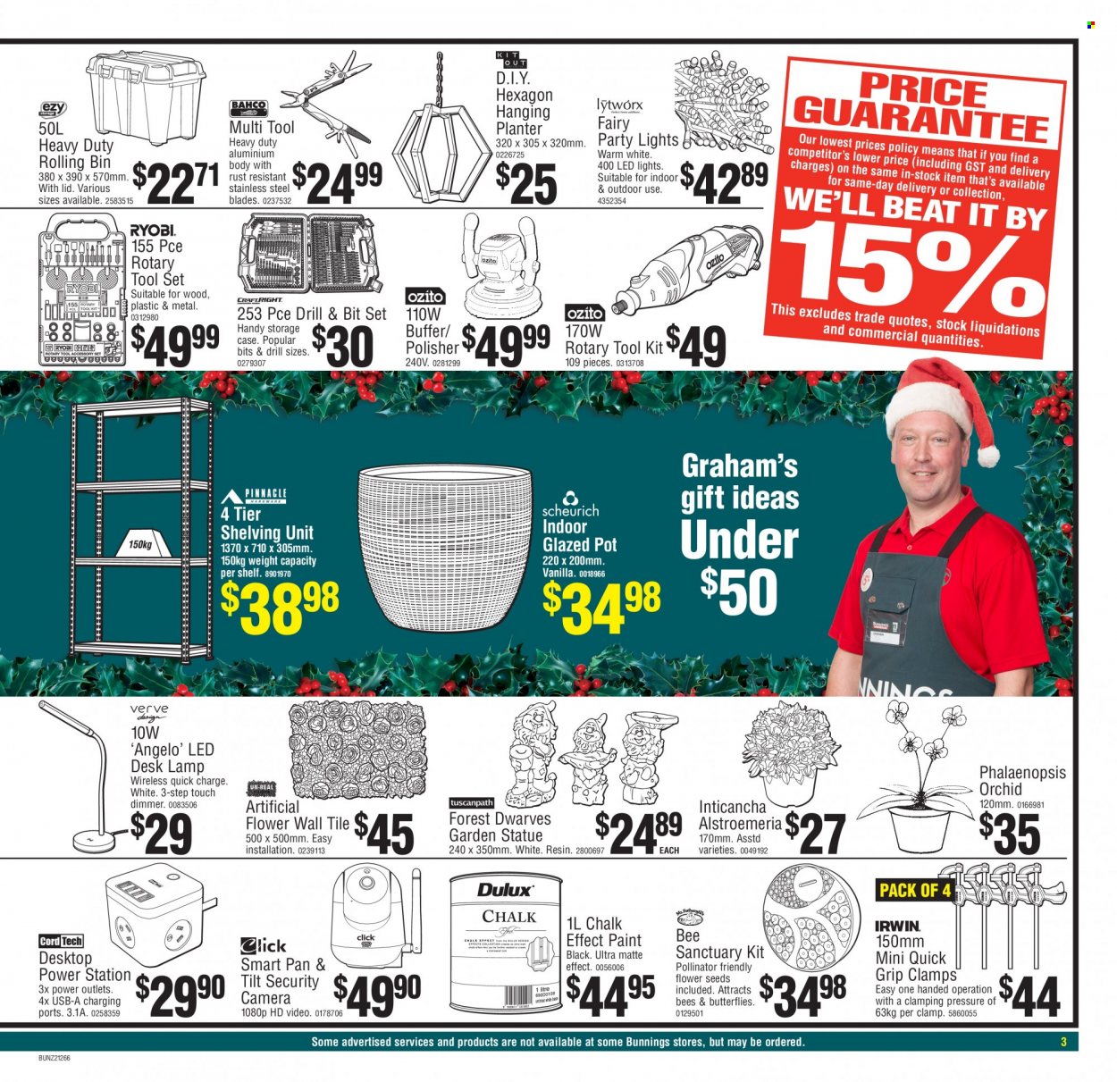 Bunnings Warehouse mailer  - 29.12.2021 - 29.12.2021. Page 3.