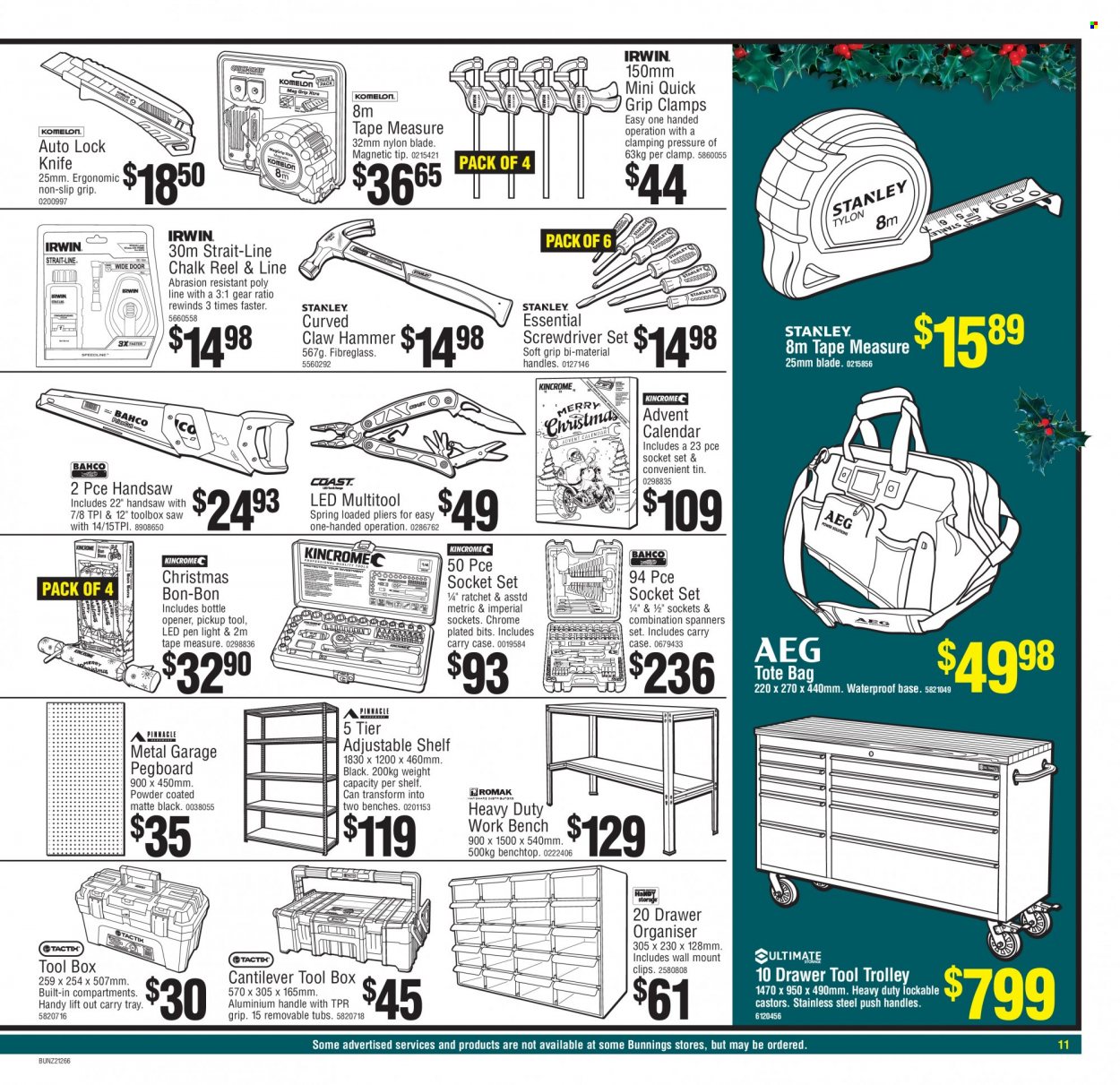 Bunnings Warehouse mailer  - 29.12.2021 - 29.12.2021. Page 11.