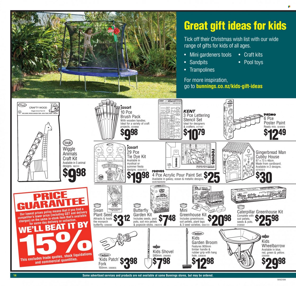 Bunnings Warehouse mailer  - 29.12.2021 - 29.12.2021. Page 14.