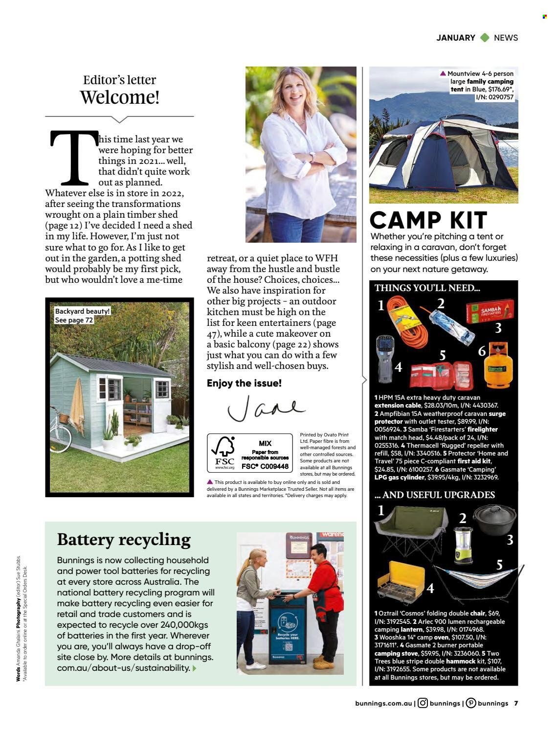 Bunnings Warehouse mailer  - 01.01.2022 - 31.01.2022. Page 7.