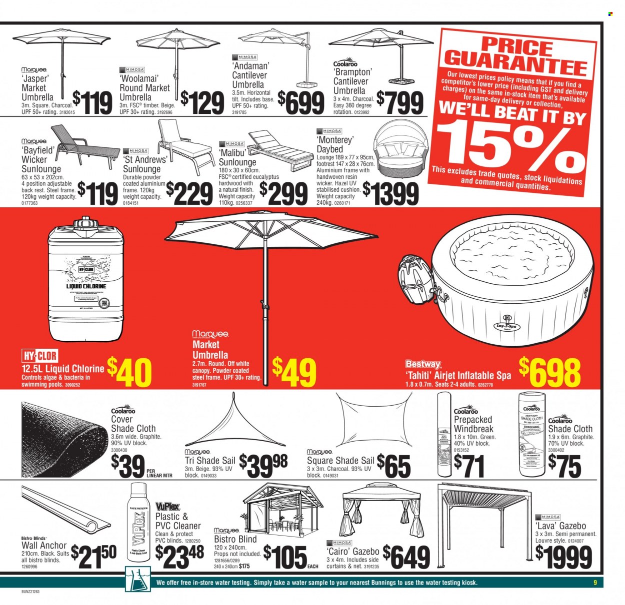 Bunnings Warehouse mailer  - 19.01.2022 - 30.01.2022. Page 9.
