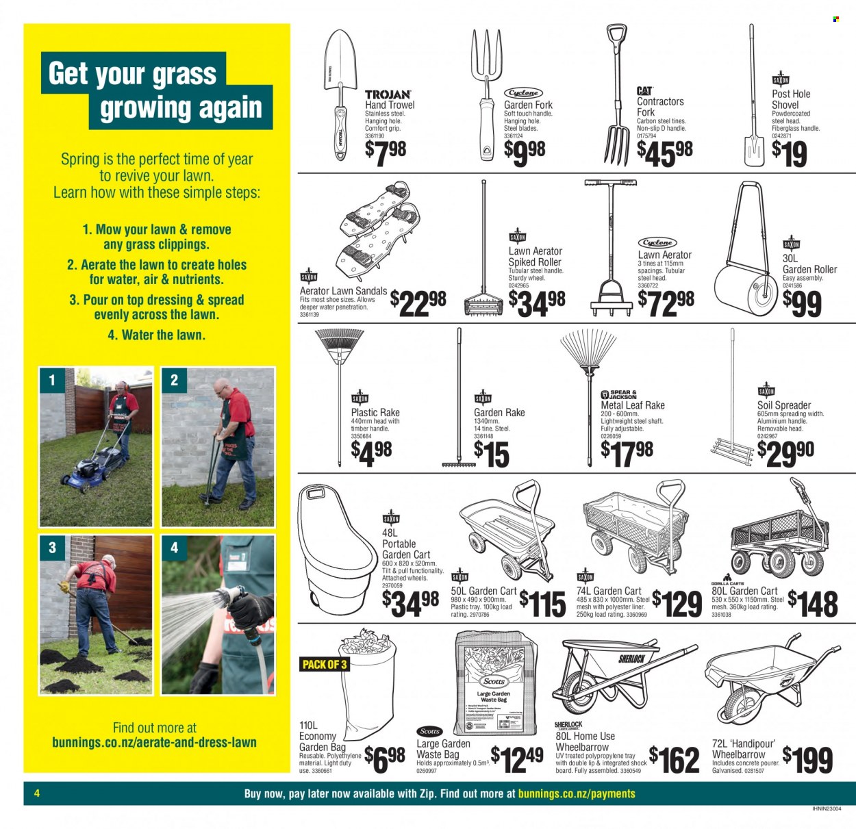 Bunnings Warehouse mailer . Page 4.