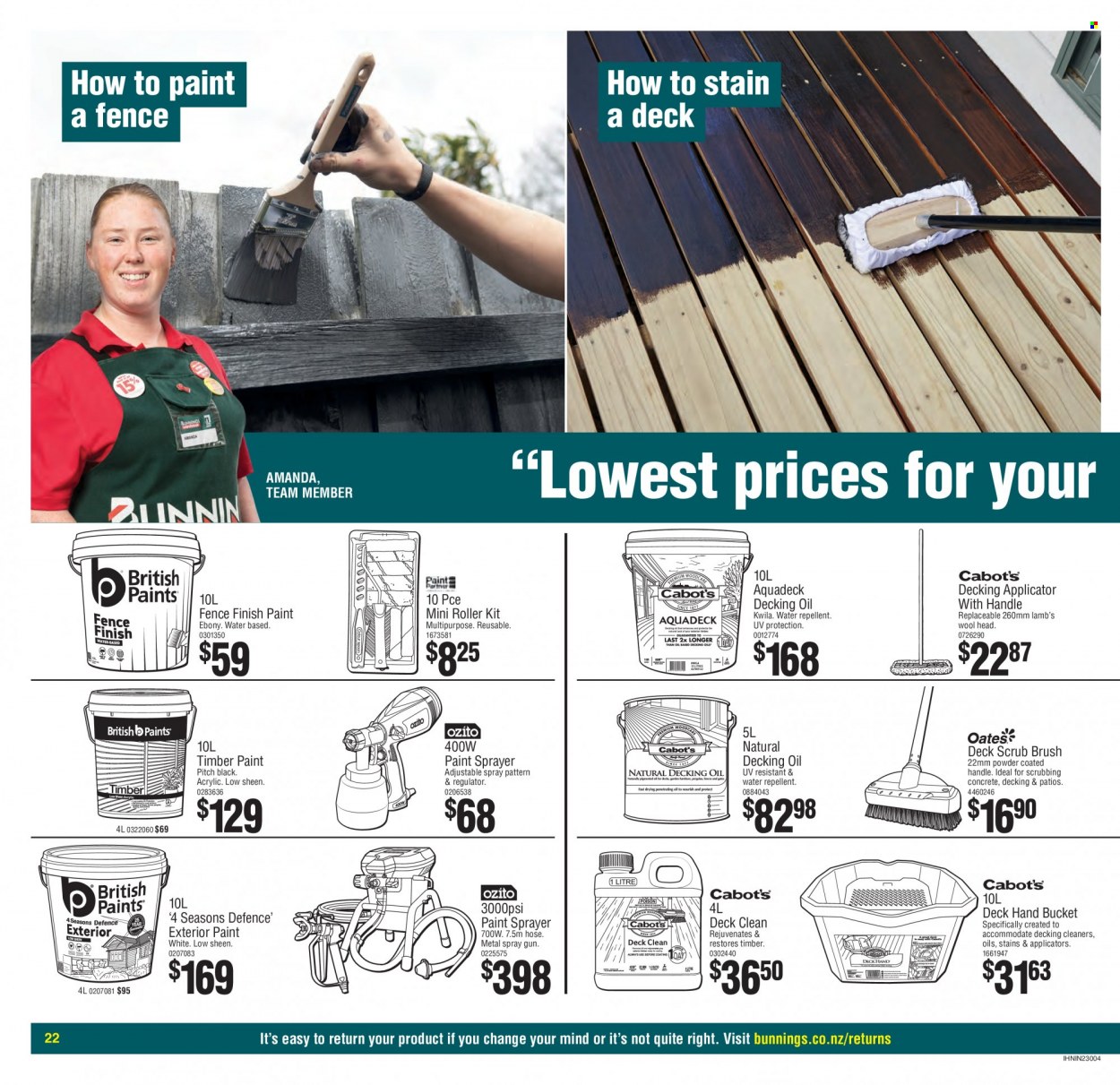 Bunnings Warehouse mailer . Page 22.