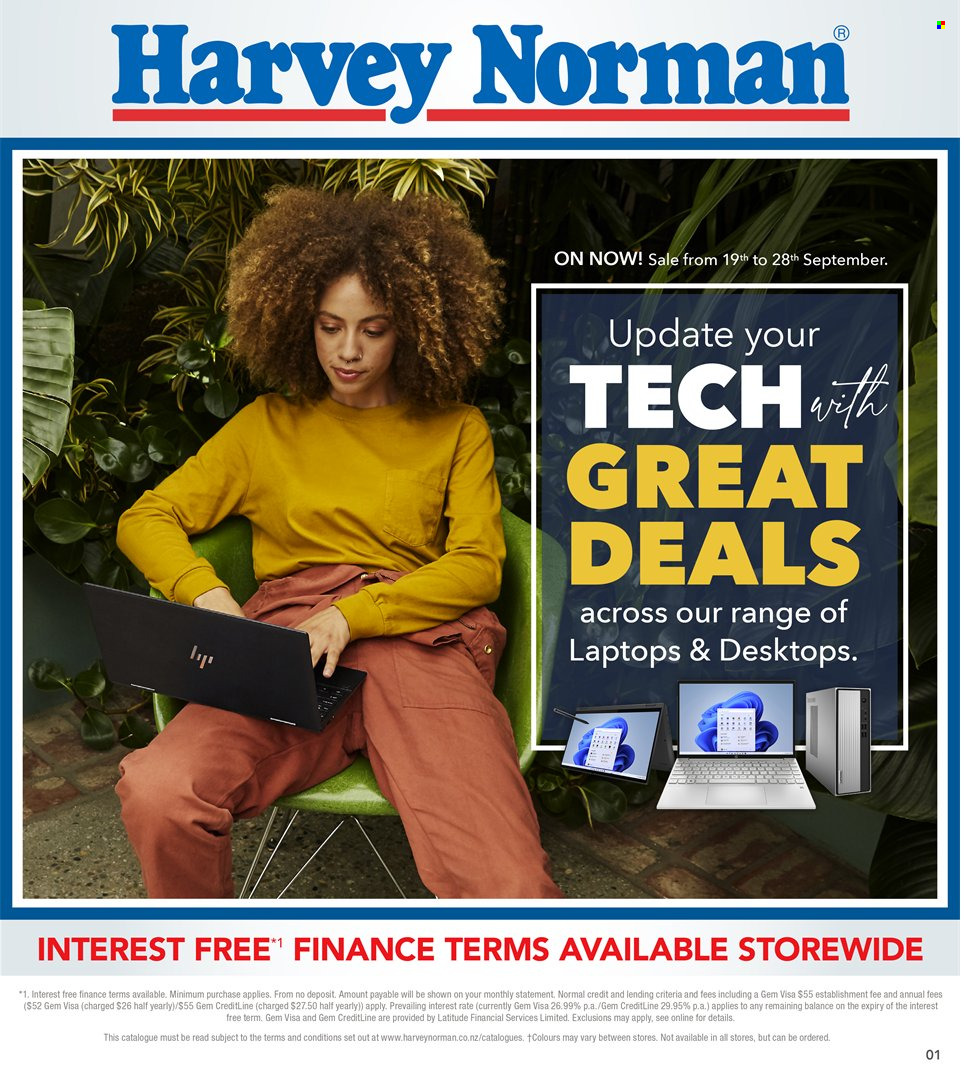 Harvey Norman mailer  - 19.09.2022 - 28.09.2022. Page 1.