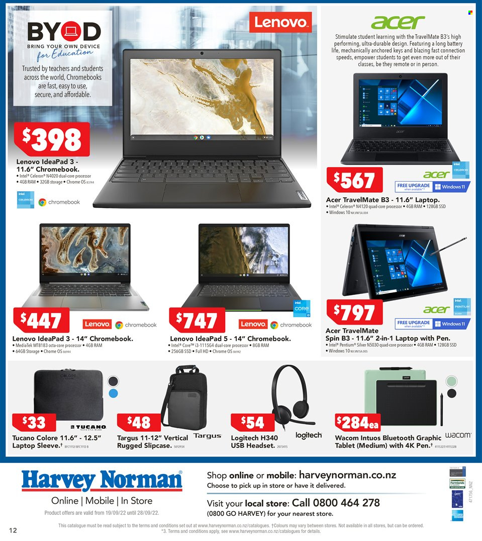 Harvey Norman mailer  - 19.09.2022 - 28.09.2022. Page 12.