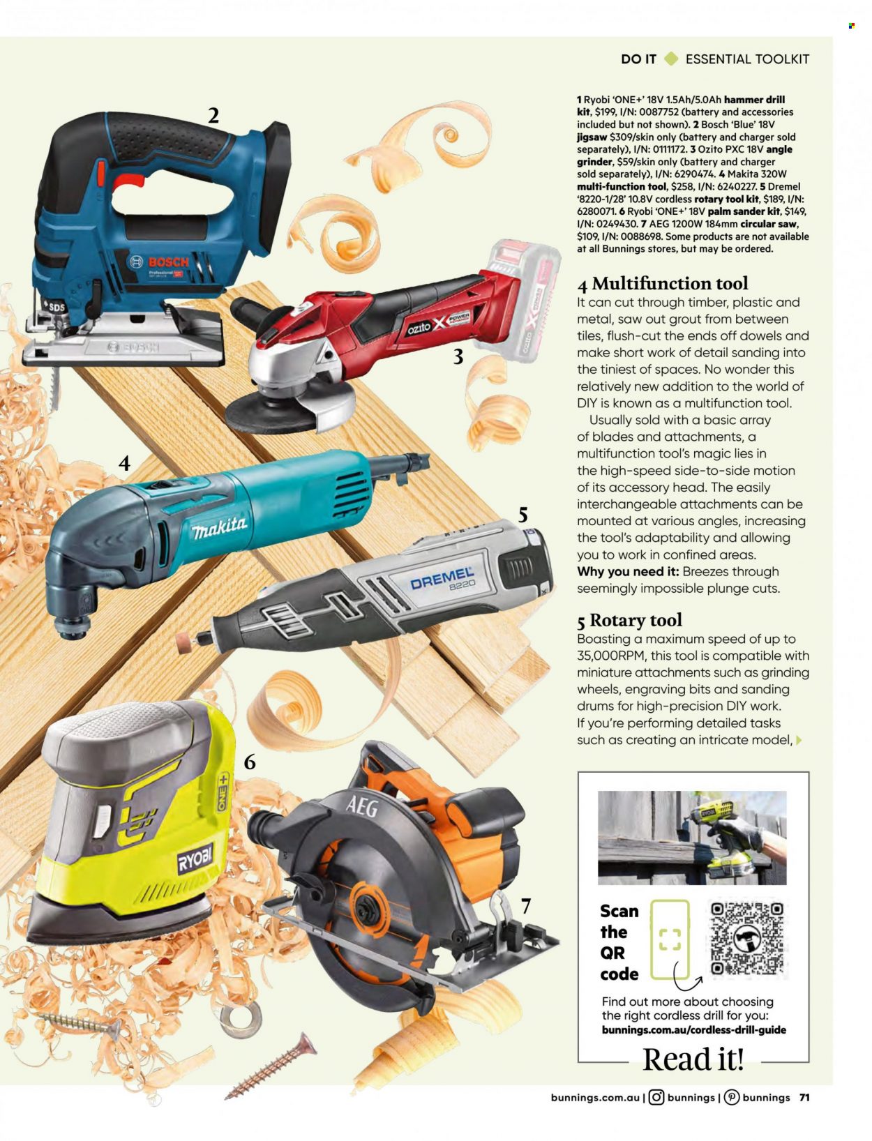 Bunnings Warehouse mailer  - 01.10.2022 - 31.10.2022. Page 71.