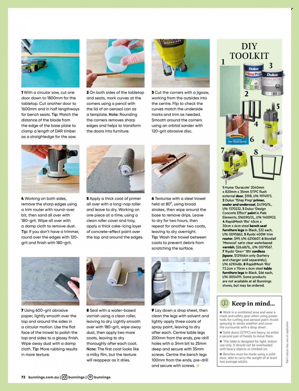 Bunnings Warehouse mailer  - 01.01.2023 - 31.01.2023. Page 72.