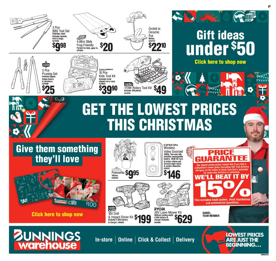 Bunnings Warehouse mailer  - 07.12.2022 - 24.12.2022. Page 1.