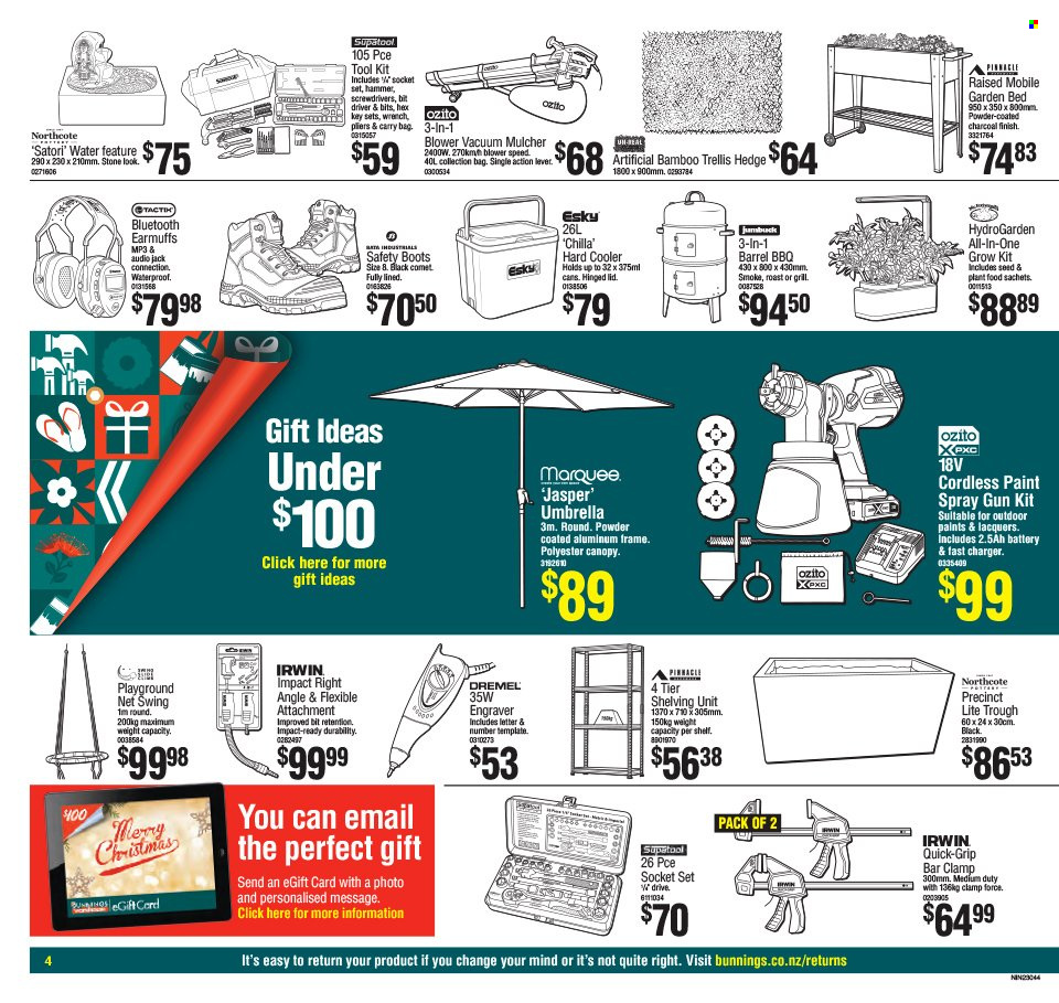 Bunnings Warehouse mailer  - 07.12.2022 - 24.12.2022. Page 4.