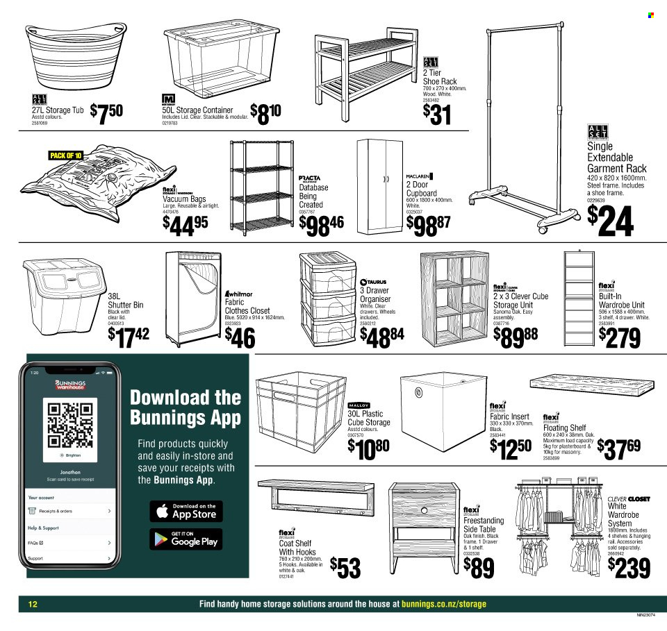 Bunnings Warehouse mailer  - 20.01.2023 - 05.03.2023. Page 12.