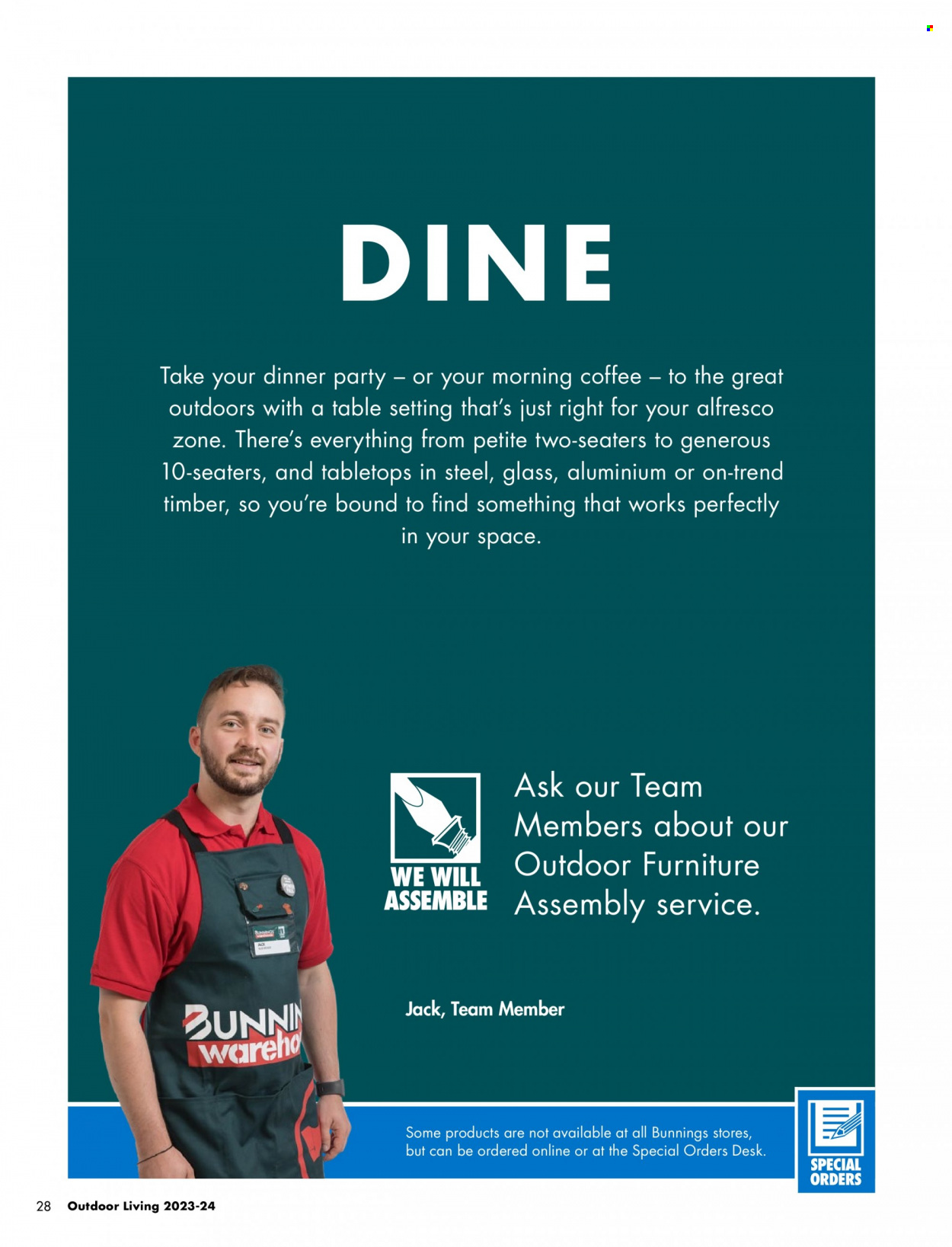 Bunnings Warehouse mailer . Page 28.