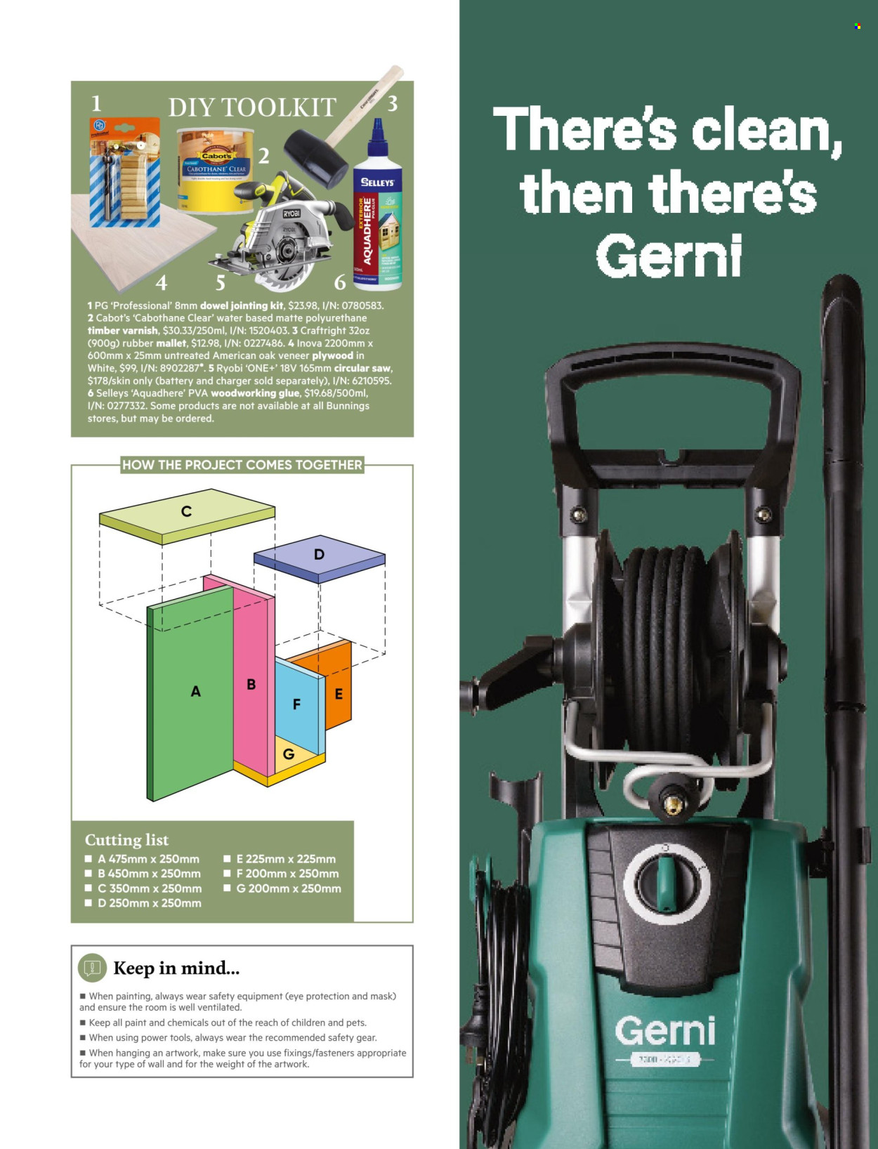 Bunnings Warehouse mailer . Page 67.