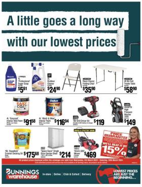Bunnings Warehouse - A Little Goes A Long Way With Our Lowest Prices