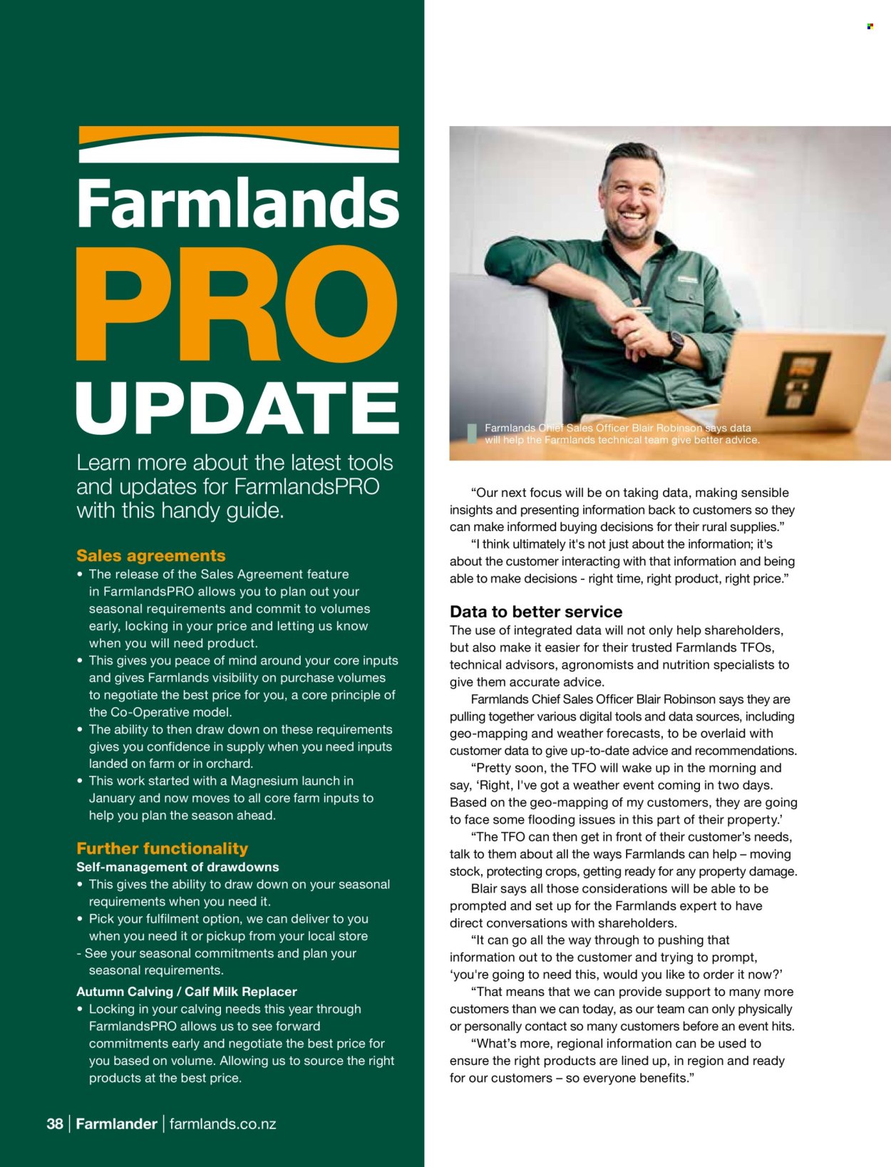 Farmlands mailer . Page 40.