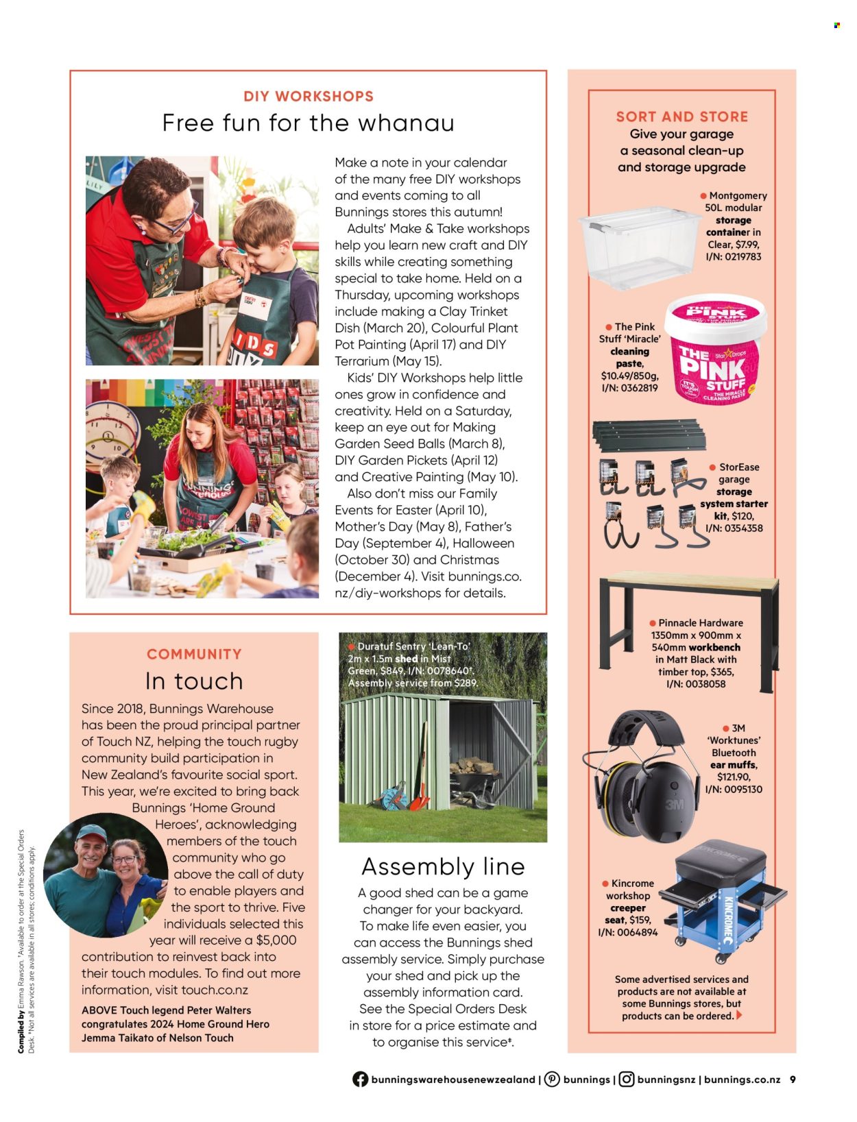 Bunnings Warehouse mailer . Page 9.
