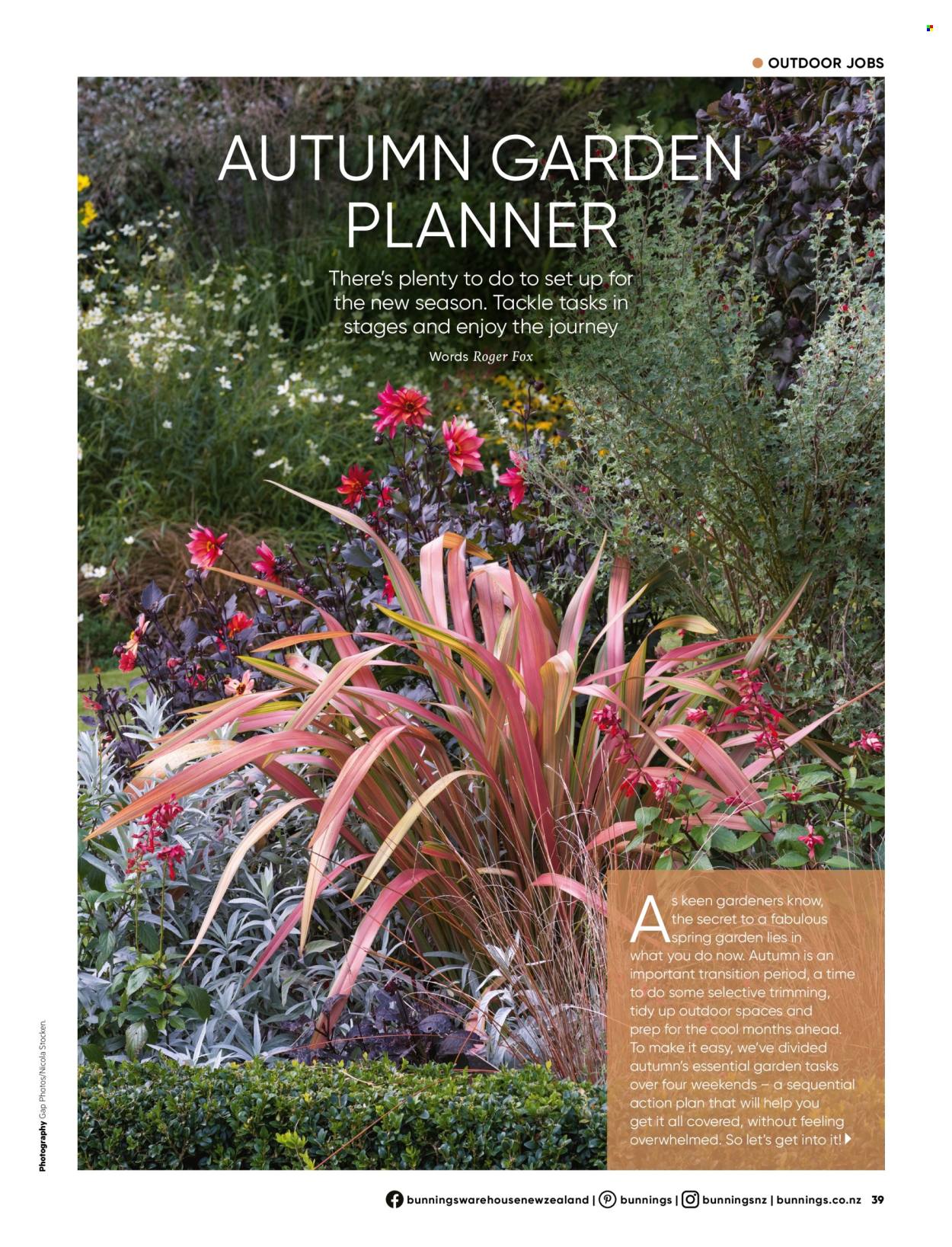Bunnings Warehouse mailer . Page 39.
