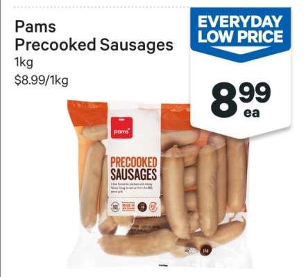 Pams Precooked Sausages