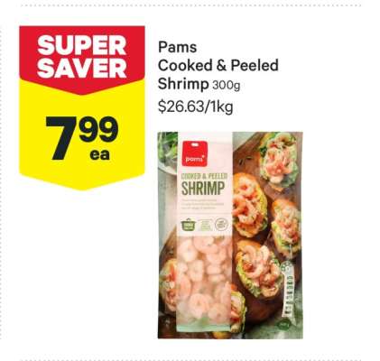 Pams Cooked & Peeled Shrimp