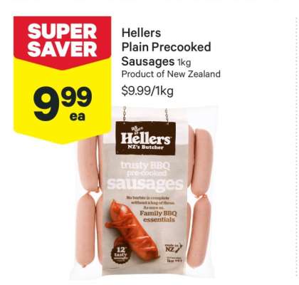 Hellers Plain Precooked Sausages
