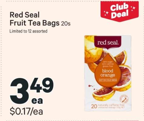 Red Seal Fruit Tea Bags 20s