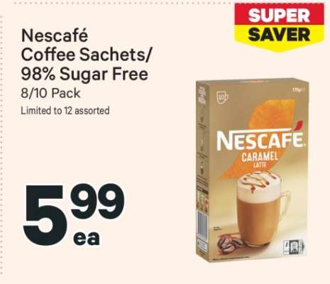 Nescafé Coffee Sachets/98% Sugar Free