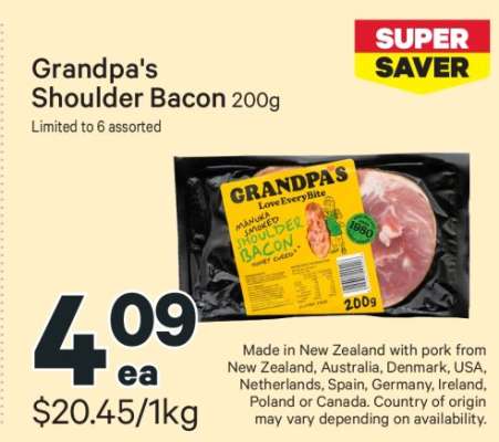 Grandpa's Shoulder Bacon 200g