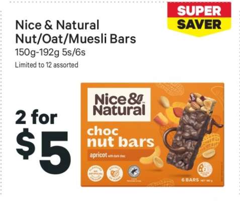 Nice & Natural Nut/Oat/Muesli Bars