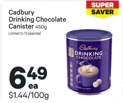Cadbury Drinking Chocolate Canister