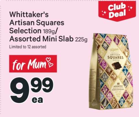 Whittaker's Artisan Squares Selection / Assorted Mini Slab