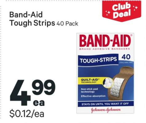 Band-Aid Tough Strips 40 Pack