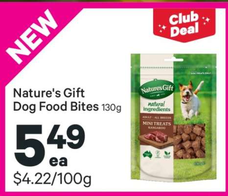 Nature's Gift Dog Food Bites 130g