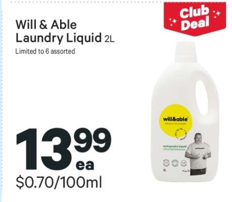 Will & Able Laundry Liquid 2L