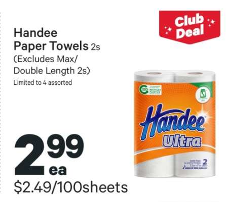 Handee Paper Towels 2s