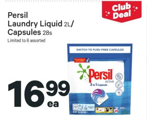 Persil Laundry Liquid 2L/Capsules 28s