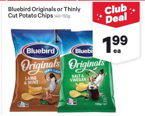 Bluebird Originals or Thinly Cut Potato Chips