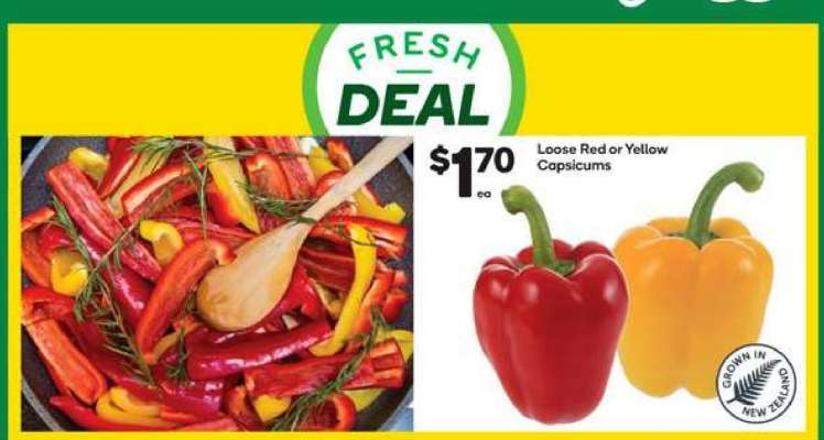 Loose Red or Yellow Capsicums