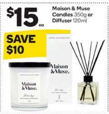 Maison & Muse Candles or Diffuser